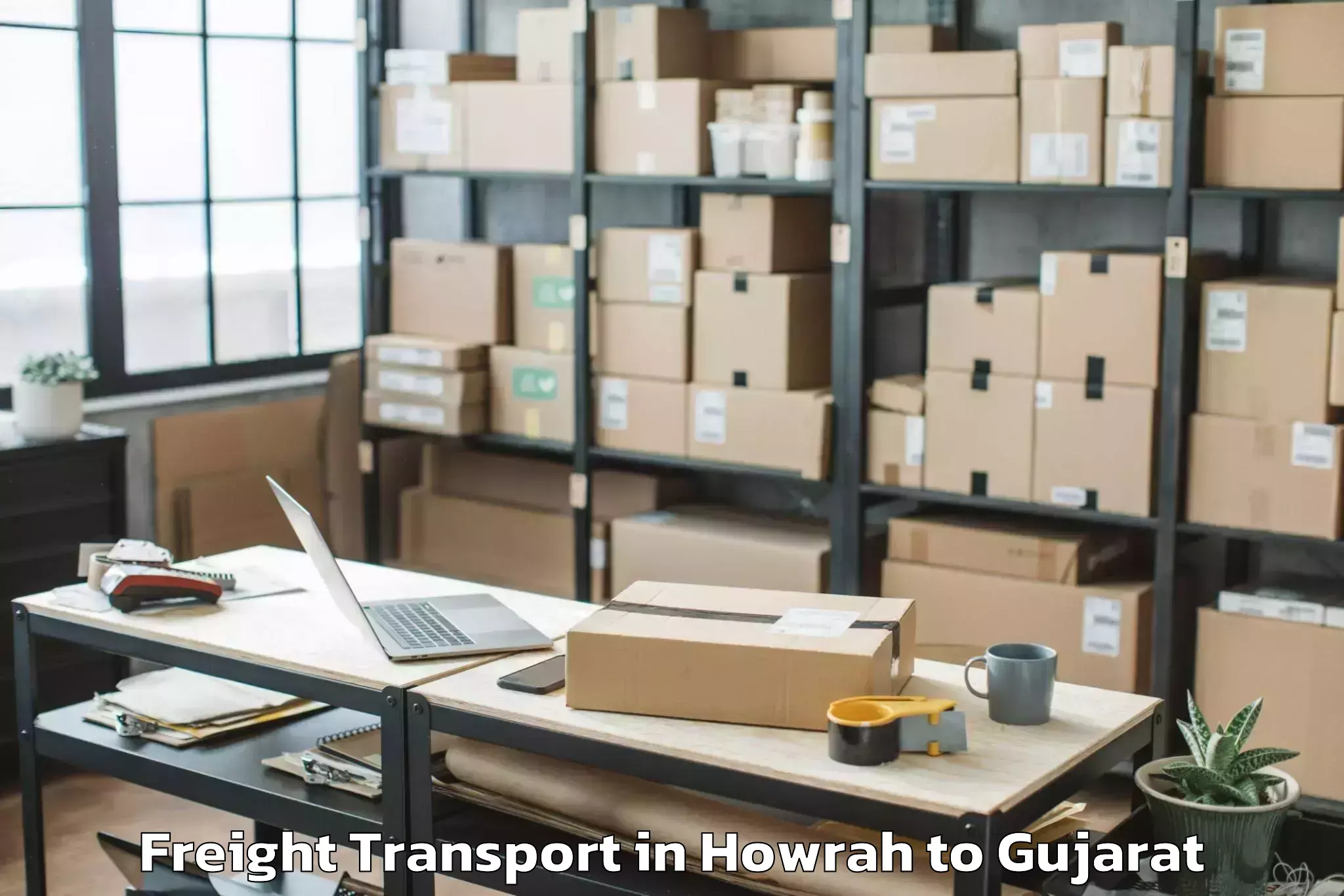 Comprehensive Howrah to Karnavati University Gandhinag Freight Transport